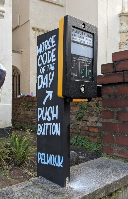 Morse Code box mounted in public